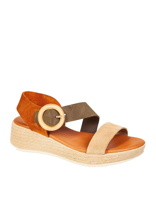 Marila Footwear Sommer Damenplattformen Beige