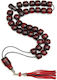 Roloi Komboloi Worry Beads with 33 Beads Made of Mastic Length 37cm Red