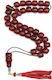 Roloi Komboloi Worry Beads with 33 Beads Made of Mastic Length 37cm Red