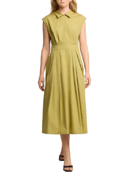Καλοκαιρινό Midi Σεμιζιέ Φόρεμα Light Green