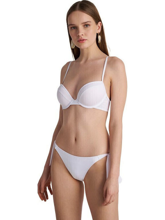 Blu4u Bikini Slip με Κορδονάκια Λευκό
