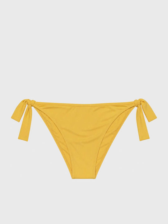 Blu4u Bikini Slip με Κορδονάκια Κίτρινο
