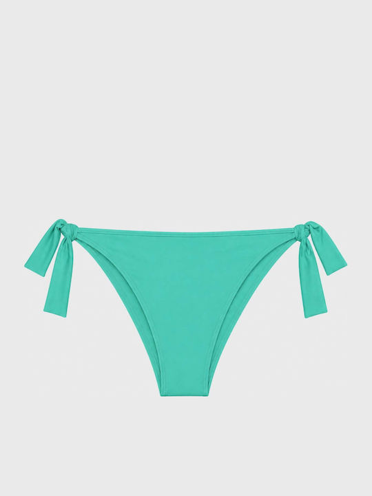 Blu4u Bikini Slip με Κορδονάκια Μέντα