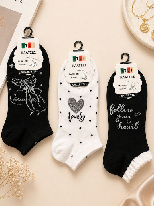 YTLI Women Socks Multicolour 3Pack