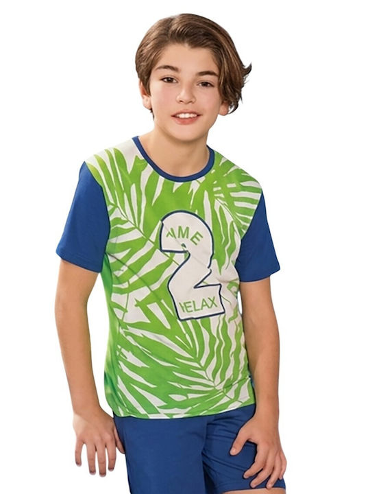 Elsima Pijama Copii Vara Verde Elsima Pijama Copii Vara Verde