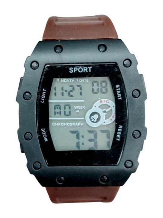 Digital Men's Watch 40mm Battery with Brown Rub...