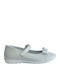 Kids Ballerinas with Hoop & Loop Closure Leather White