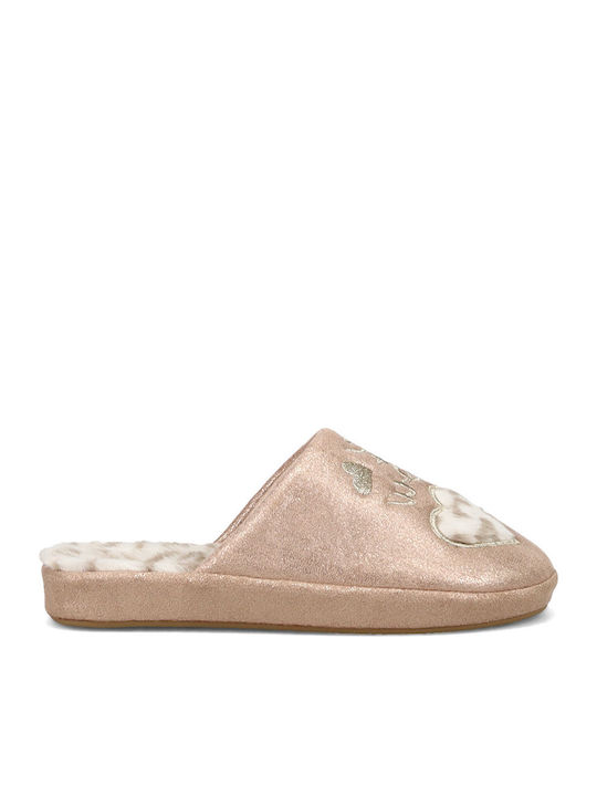 Winter Women's Slippers Rose Gold