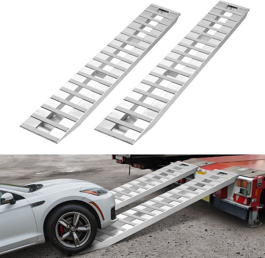 Loading Ramps Vevor 2 Pieces 2745 X 380 Mm Ramp Set Towing Heavy Duty Durable Aluminum Anti Slip Plates Combined Capacity 4535.9 Kg Carts Agricultural Tractors Atv Lawn Mowers Motorcycles