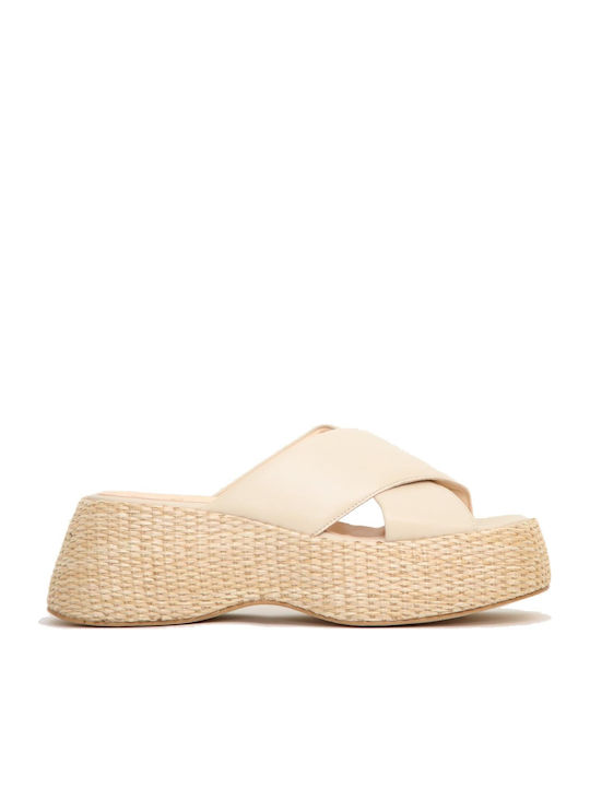 Mille Luci Summer Women's Beige Platforms