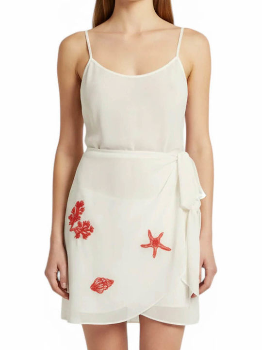 Mc2 Saint Barth Sery-woman Short Sarong White 8051689515288