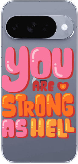 Google Pixel 10 You Are Love Strong Transparent Silicone TPU Case