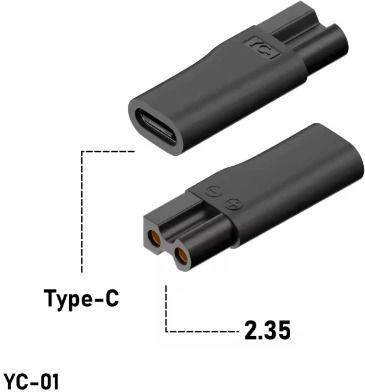 Ανταπτορας Φορτισης Type-c 2-pin Οκταρακι Yc-1 2.35 Ξυριστικη Philips Oem Bulk 022555