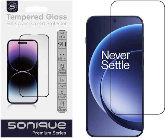 Hardy Glass Sonique Premium Series HD Full Cover 9H Compatible with OnePlus 15 5G Black