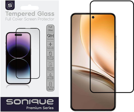 Hardy Glass Sonique Premium Series HD Пълно Покритие 9H Realme 14 5G Realme 14T 5G Черен
