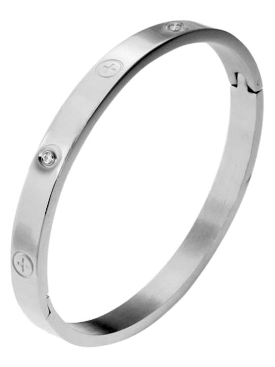 Herren Armband Handschellen aus Stahl Vergoldet