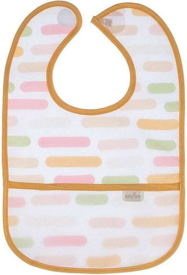 Baby Jem Waterproof Fabric Baby Bib with Pocket Pastel Stripes