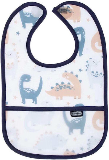 Baby Jem Αδιάβροχη Σαλιάρα Υφασμάτινη με Τσέπη Dinosaur