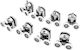 Set 8 Shower Cabin Rollers White