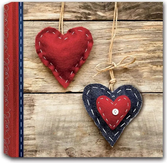 Άλμπουμ Φωτογραφιών Hearts Valentine C 32x32 Εκ 40 Σελίδες Χαρτόνι & Ριζόχαρτο Αγίου Βαλεντίνου