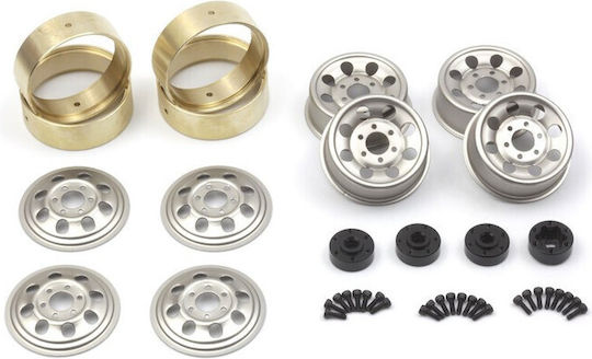 Set Roți Cs-8 Steel Beadlock 1.2in Hpi Venture18 Gri 4 Bucăți
