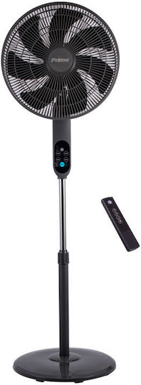 Primo PRSF-80735 Pedestal Fan 70W 40cm Diameter With Gray Remote Control