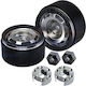 Set 2 Black Aluminum Beadlock Wheels 1.33” Slvr 37x20mm Gpm Trx4m Scx24 – Compatible Traxxas & Axial