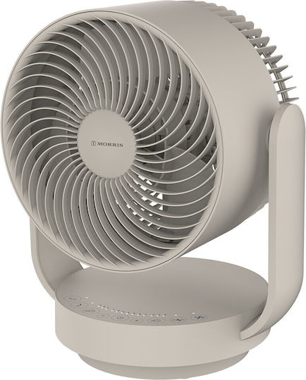 Morris Επιτραπέζιος Ανεμιστήρας 28W Διαμέτρου 23cm με Τηλεχειριστήριο Μπεζ