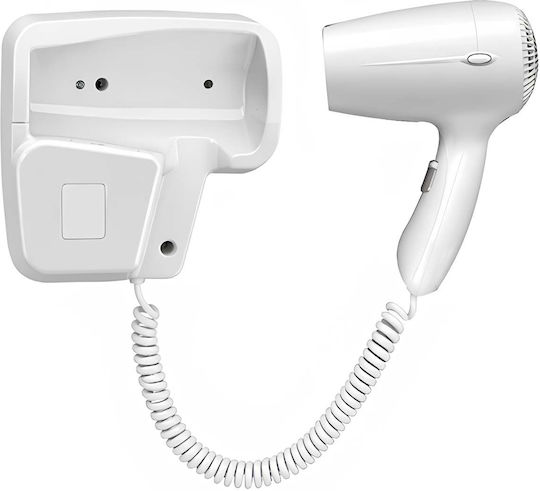 Avizar Elektrischer Wandmontierter Hotel-Haartrockner 1200w 2 Geschwindigkeiten Eingebauter Halter Weiß