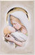 Religious Icon Virgin Mary & Christ On Wood Fresco Technique Le-08.3276