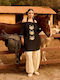 Cotton Tunic Off-Shoulder 8501.7198.R.NETTO Black