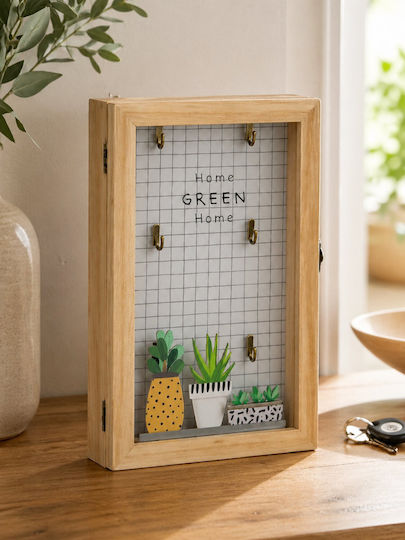 Wooden Wall Key Holder 20x5x30cm