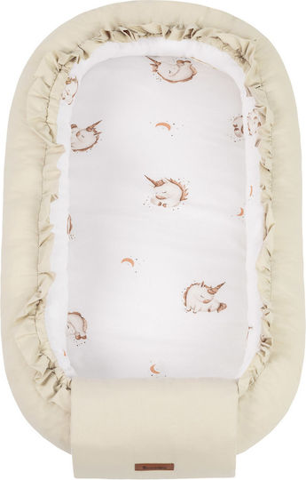 Sensillo Perna Pentru Bebelusi Tip Cuib Unicorn Bej 45x80cm