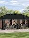 vidaXL Garden Black Gazebo 6x3m