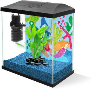 Aquael Set Leddy Aquarium Fish Capacity 320l with Lighting Filter 19x18x30cm Black
