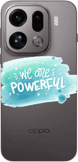 Oppo Find X9 Pro We Are Powerful Transparent Silicone TPU Case