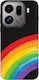 Oppo Find X9 Pro Rainbow 3 Black Colored Silicone TPU Mobile Phone Case