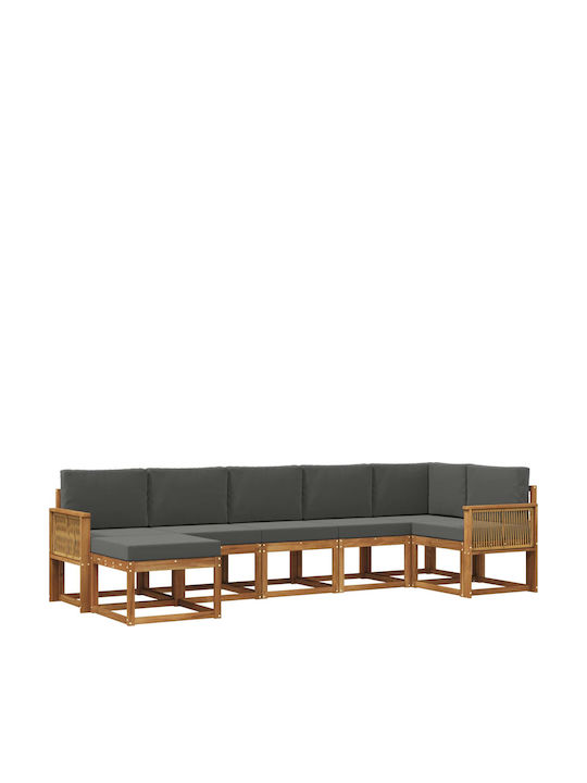 Corner Outdoor Sofa Plastic with Cushions 306x1...