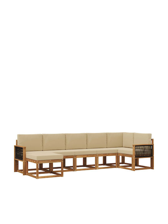 Corner Outdoor Sofa Plastic with Cushions 306x1...