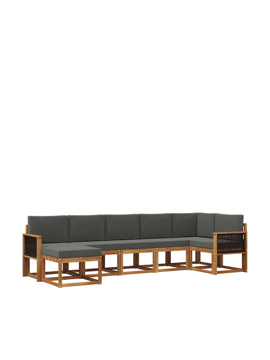 Corner Outdoor Sofa Plastic with Cushions 306x1...