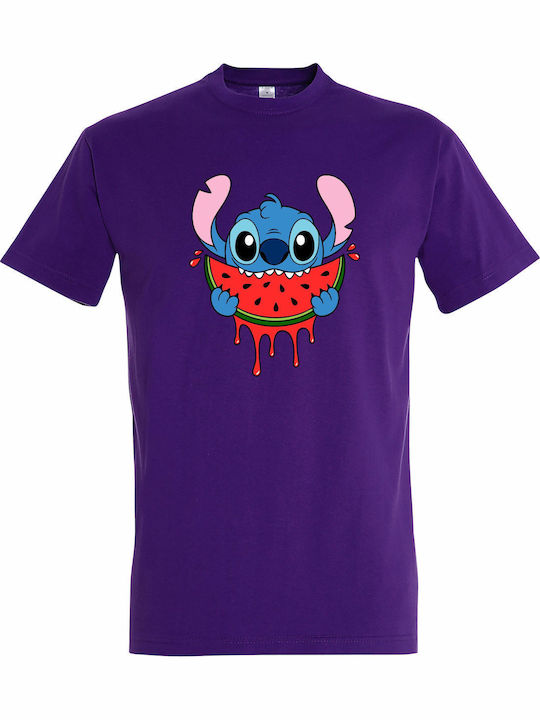Tricou Unisex Stitch Loves Summer Pepene Verde ...