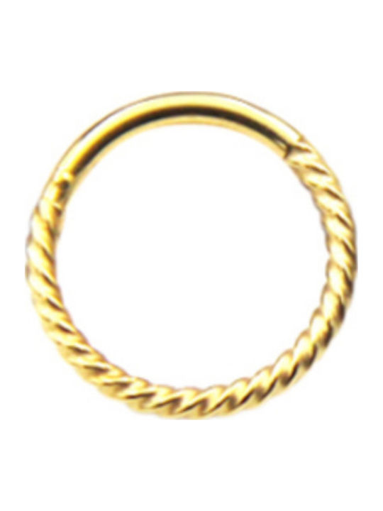 Silver And More Nose Hoop Earring Gold Plated Titanium