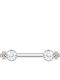 Silver And More Titan Brustwarzenpiercing 12 x 1,6mm Silber