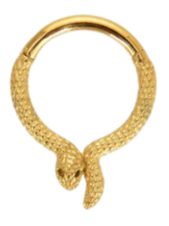Silver And More Septum Nose Piercing Earring Gold Plated Steel 8 x 1.2mm
