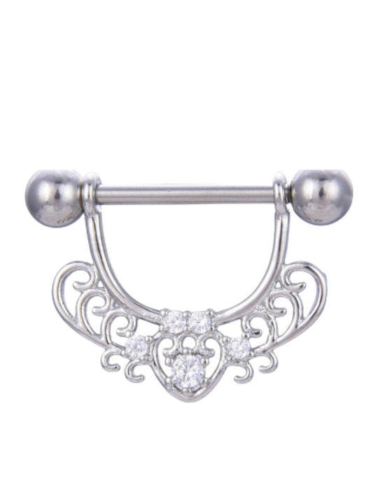 Silver And More Скуларак Бар Нипел От Стомана 14 x 1.6mm Сребрист