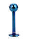 Silver And More Mouth Piercing Earring Steel 8 x 3mm Blue