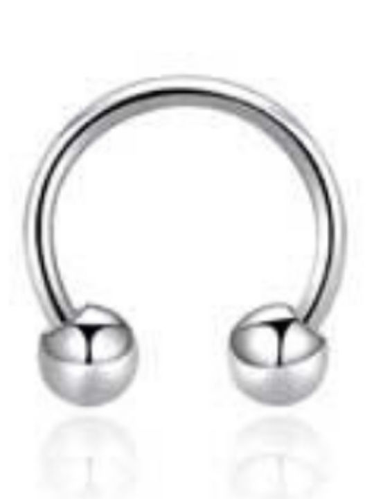 Silver And More Barbell Eyebrow Piercing Earring Steel Silver
