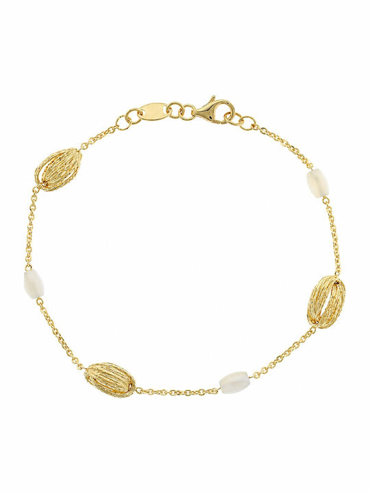 Senzio Belibasakis Women's Bracelet Gold 14K with Pearls