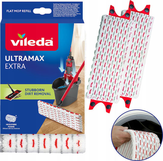 Vileda Ultramax and Ultramat Ανταλλακτικό Πανί Παρκετέζας 2τμχ