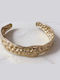 Hammered Cuff Bracelet Gold Stainless Steel